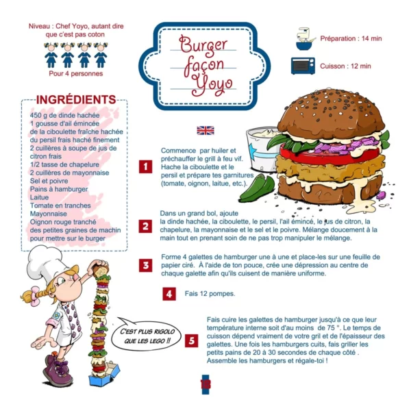 Ingrédients, préparation, tout y est pour réussir un bon burger maison.