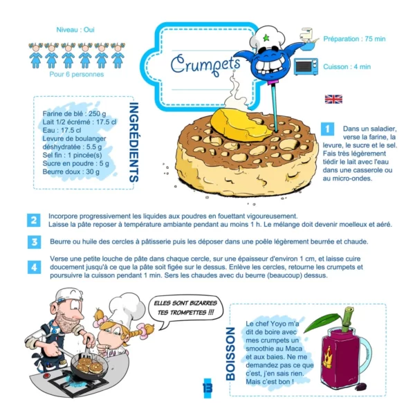 Toutes les étapes pour réussir des crumpets gorumandes.